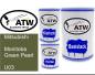 Preview: Mitsubishi, Monitoba Green Pearl, U03: 500ml Lackdose + 500ml Klarlack + 250ml Härter - Set, von ATW Autoteile West.